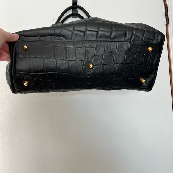 A.BELLUCCI Handbag Italian Leather Tote-attached ID card holder - Picture 2 of 12